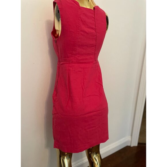 Anthropologie Edme & Esyllte Women's Sleeveless Red Linen Dress Size 4 - Picture 2 of 5